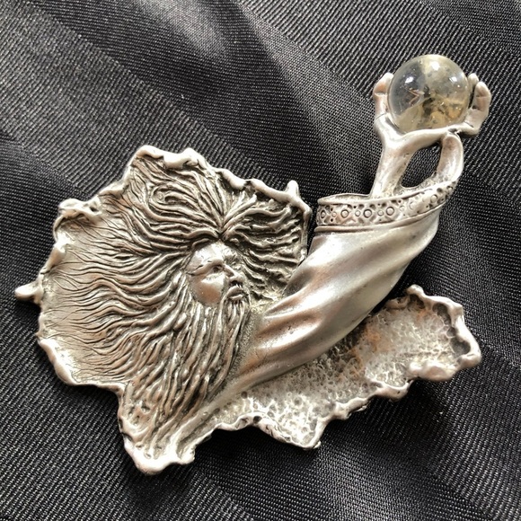Vtg JJ Wizard Brooch - Picture 1 of 10